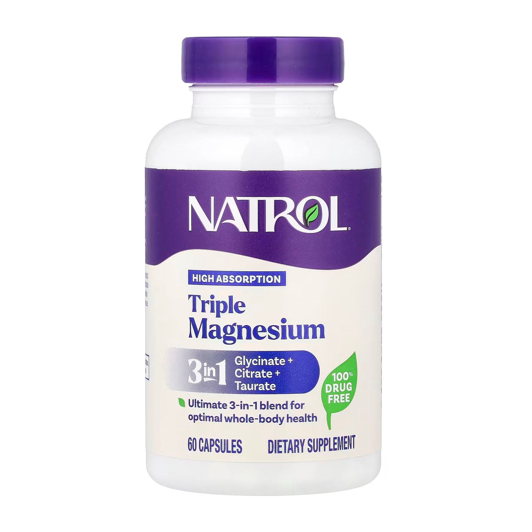 Natrol Triple Magnesium 3-In-1 Capsules - 60 Capsules