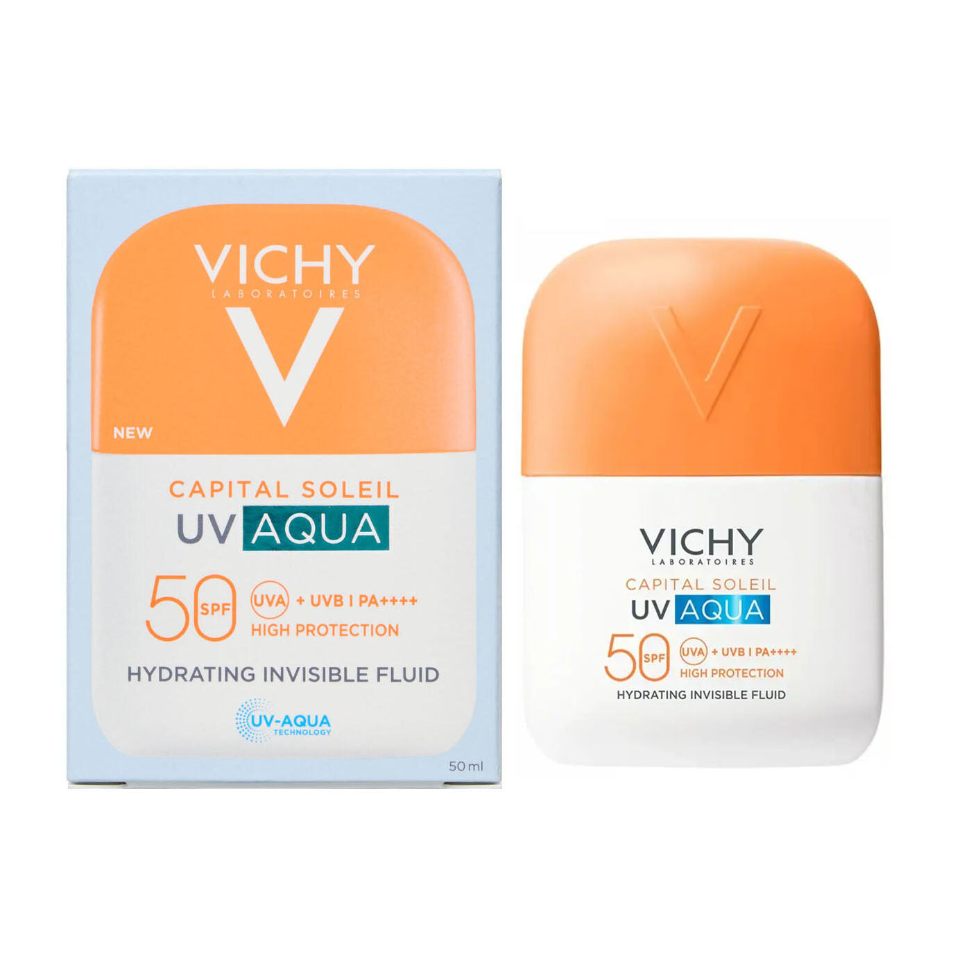 Vichy Capital Sun UV Aqua Invisible & Moisturizing Face Fluid SPF50 Sunscreen - 50ml
