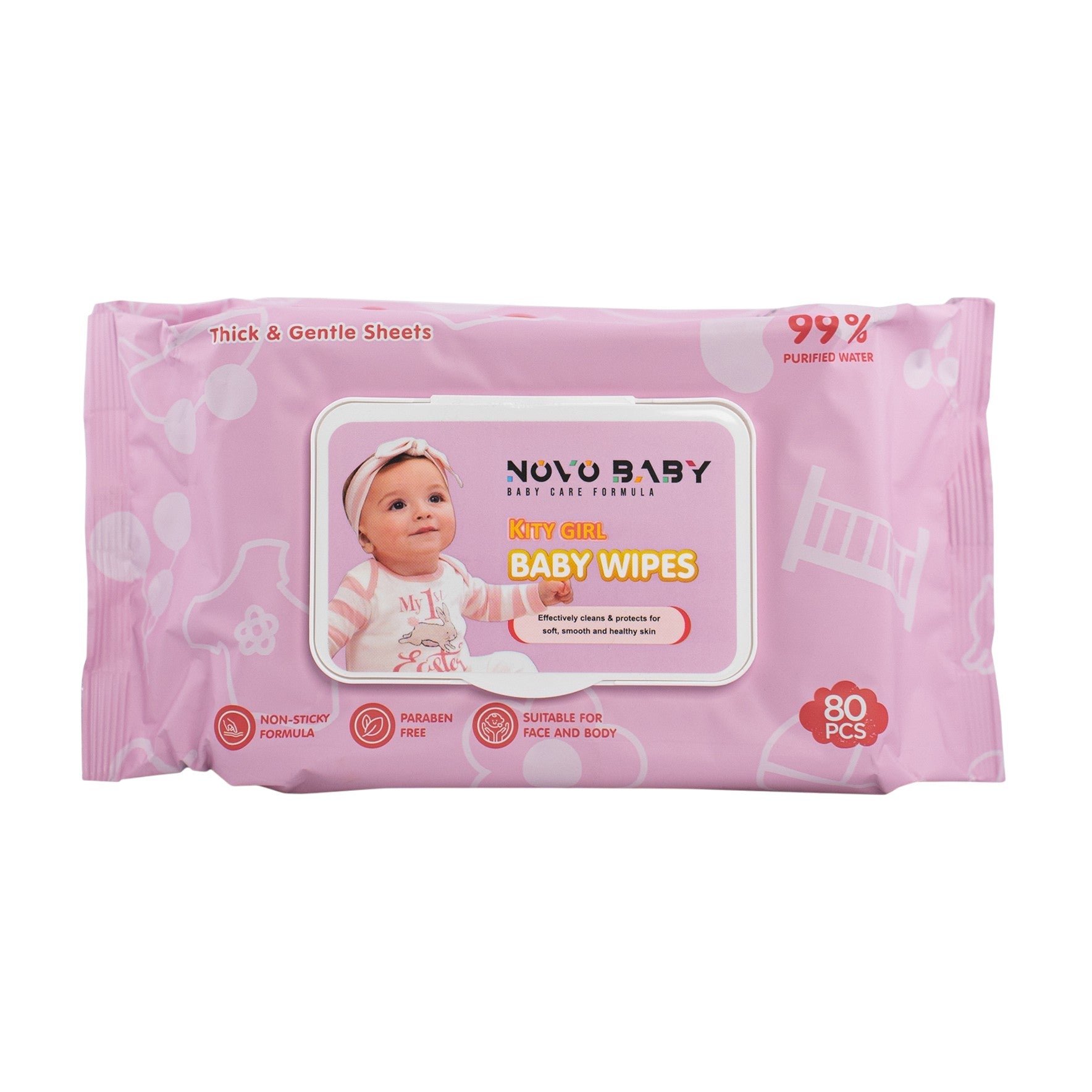 Novo Baby Kity Girl Baby Wipes