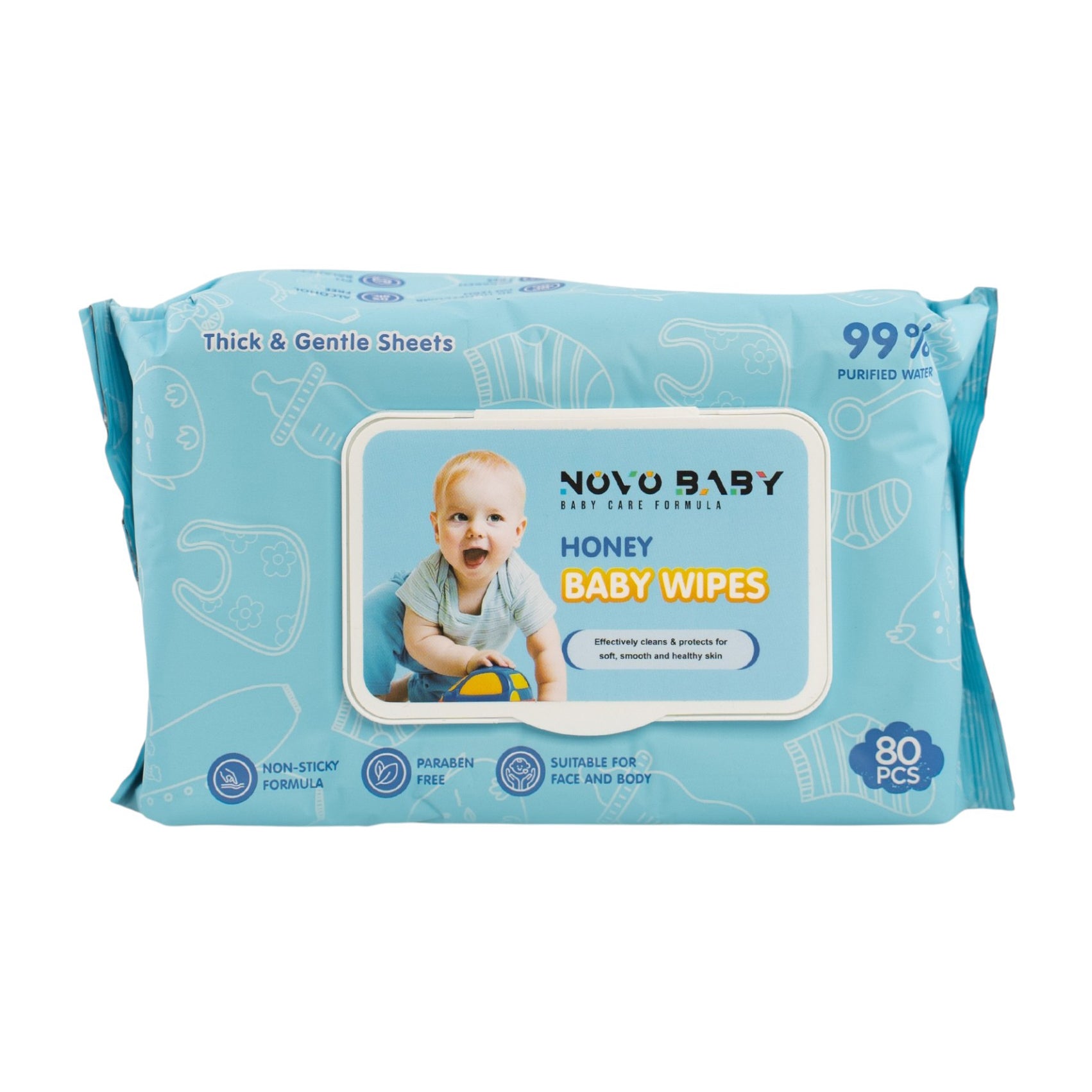 Novo Baby Honey Baby Wipes