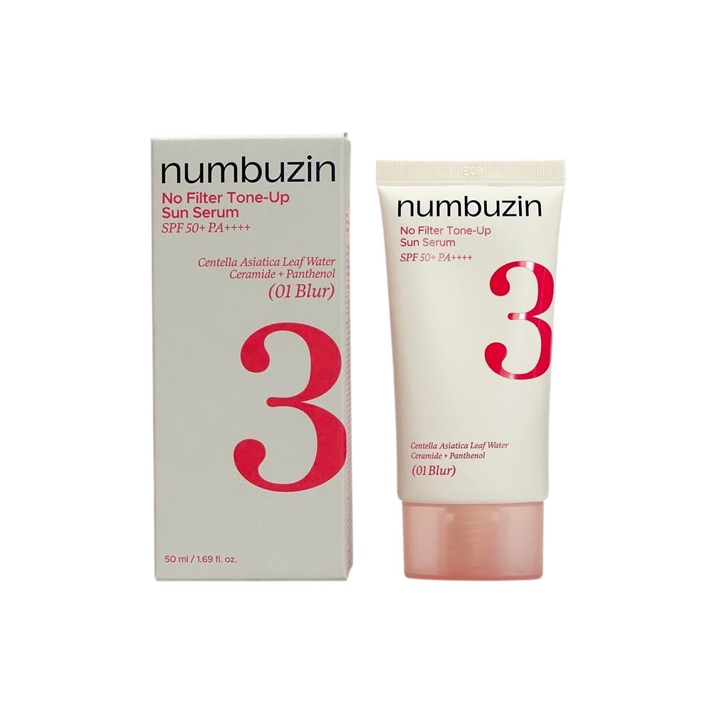 Numbuzin No.3 No Filter Tone Up SPF 50+ Sun Serum - 01 Blur
