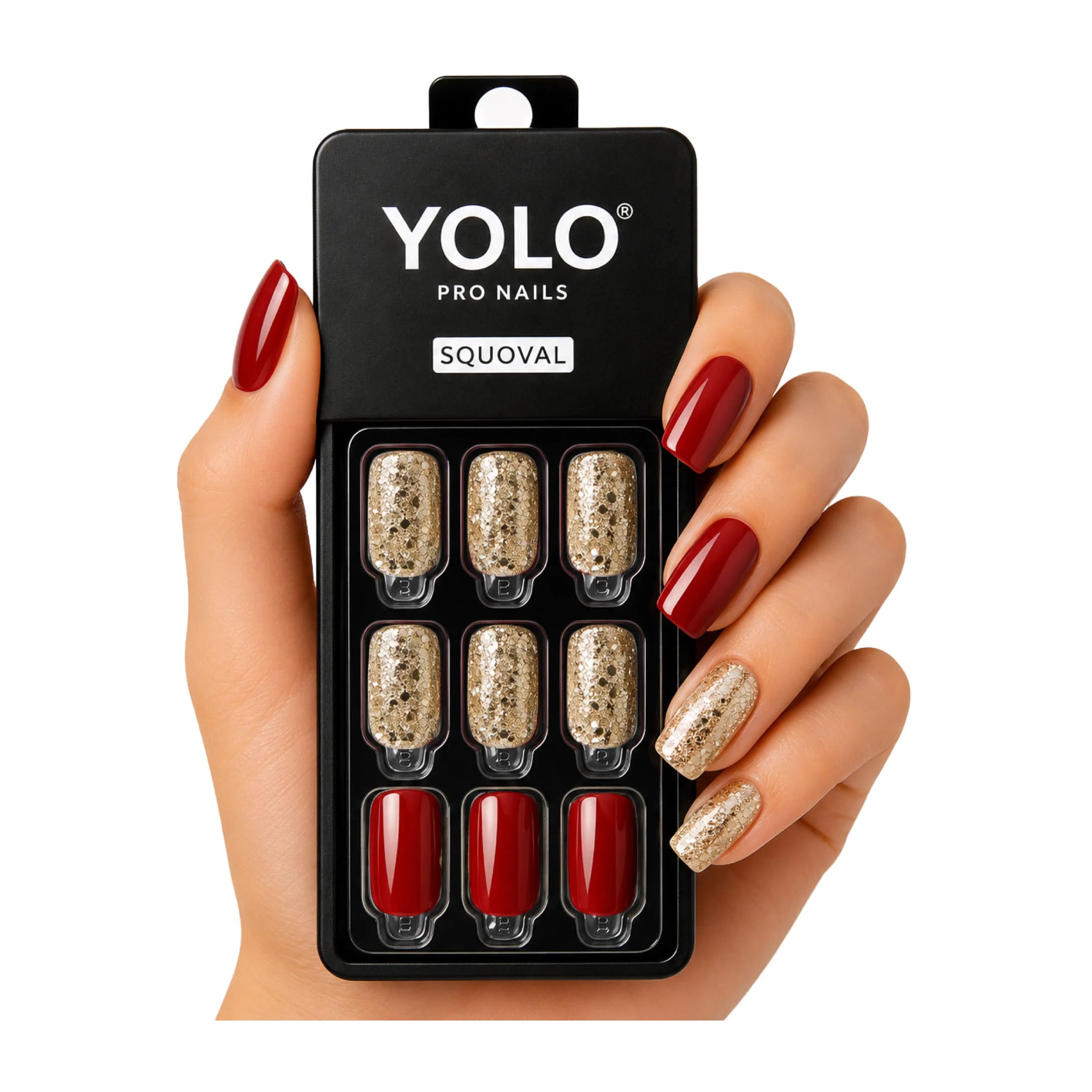 Yolo Squoval Short Pro Nails - SS-102-Lava