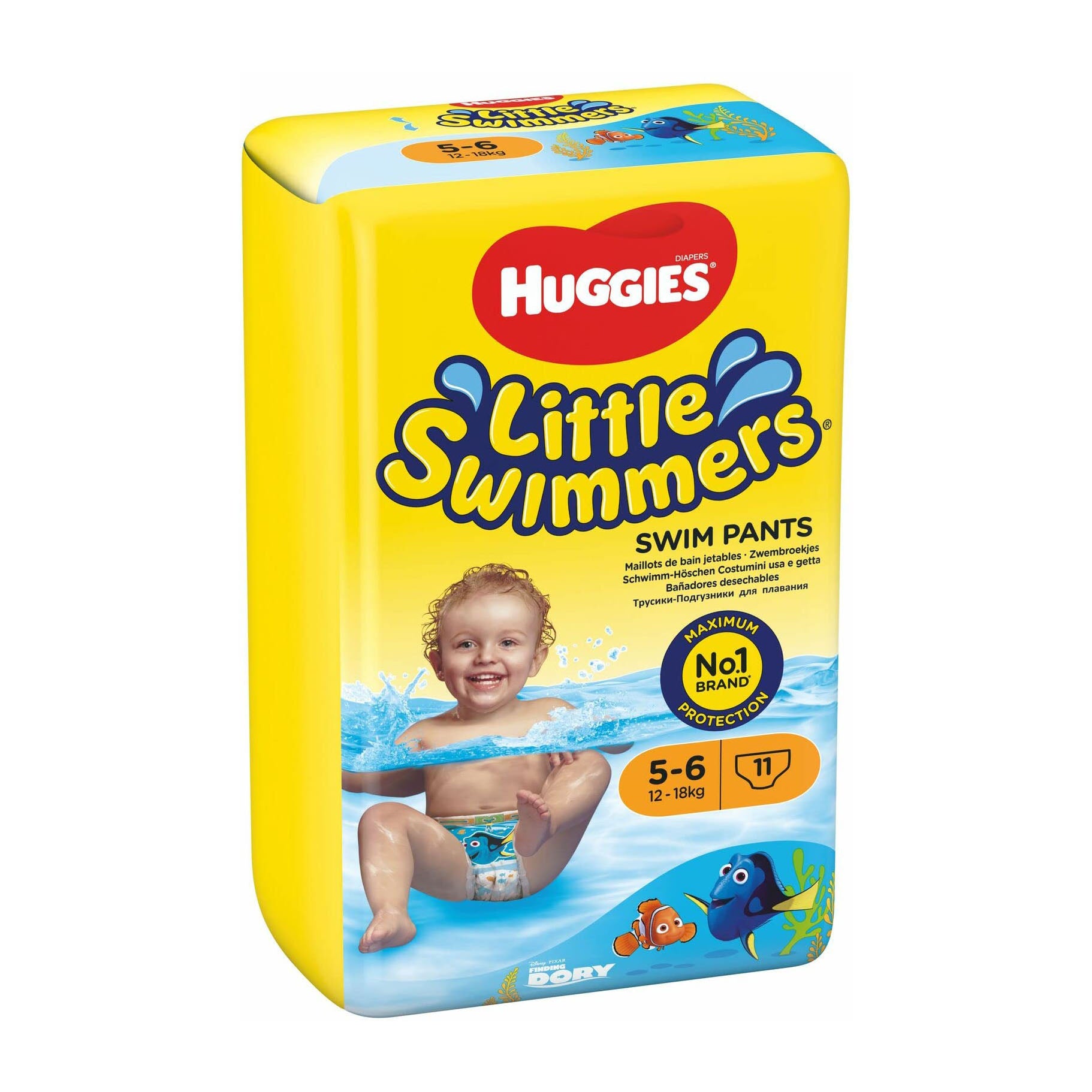 Huggies Little Swimmers Medium Size 5-6 (12-18kg) Swim Pants Diaper - 11 Pcs