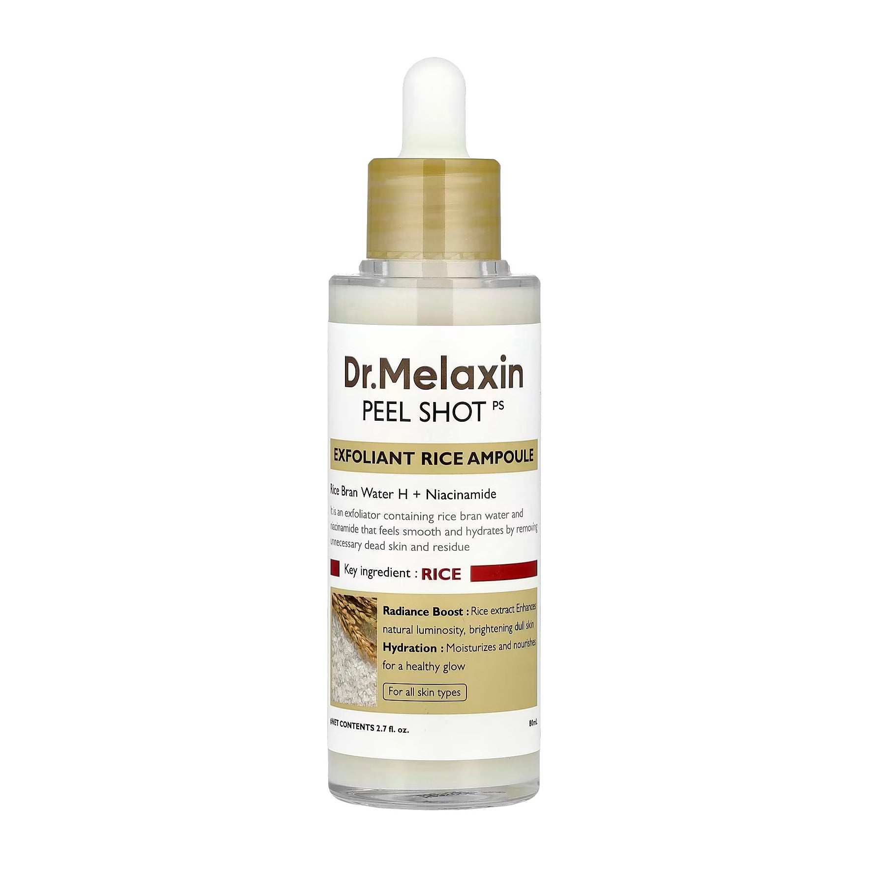 Dr. Melaxin Peel Shot Exfoliating White Rice Ampoule - 80ml