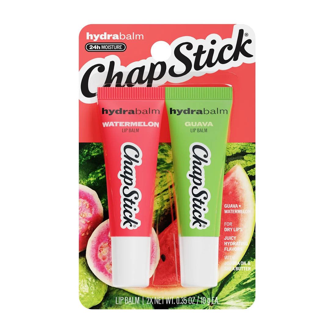 ChapStick Hydrabalm Guava and Watermelon Lip Balm - 2x10gm