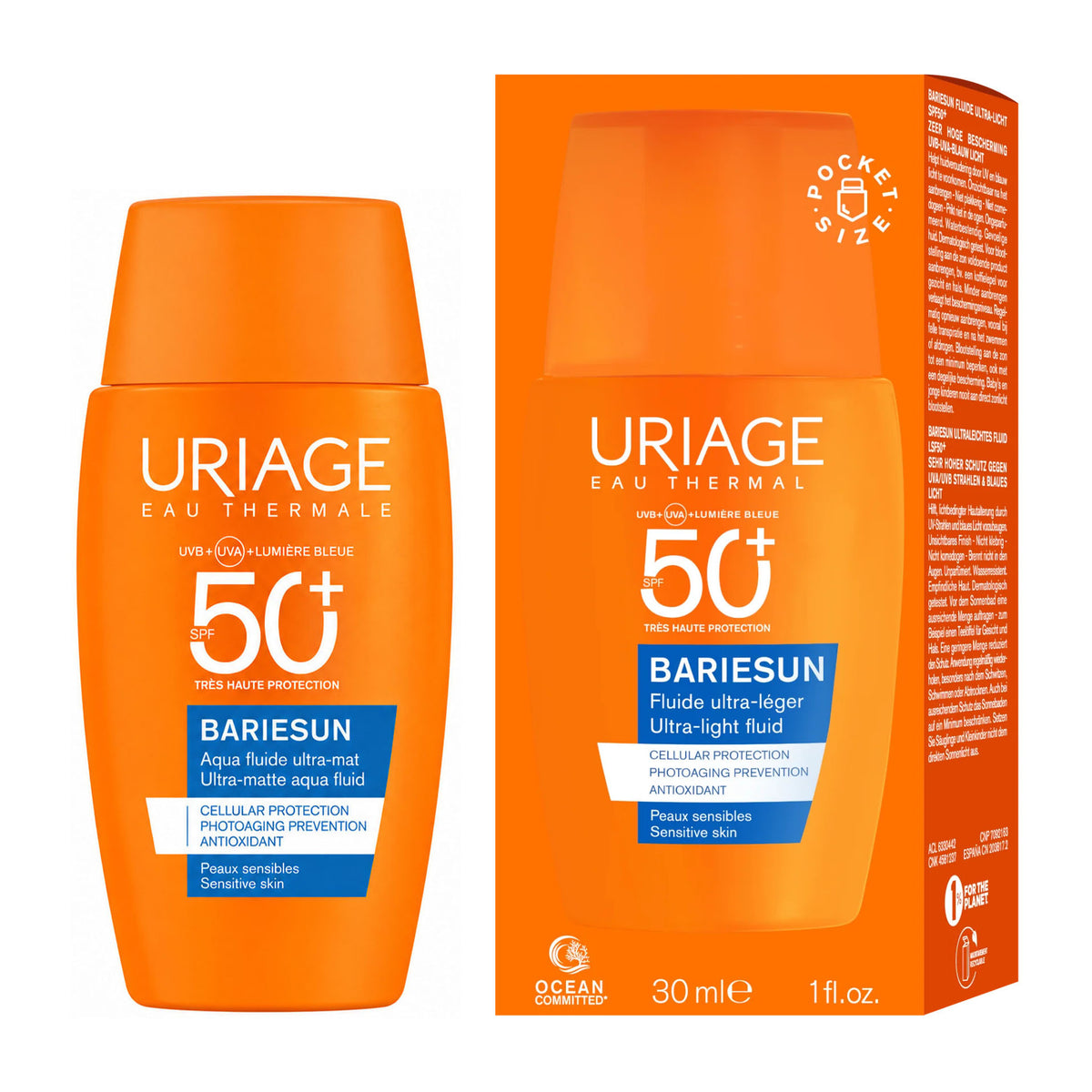 Uriage Bariésun Ultra-Light Fluid SPF 50+Sunscreen For Sensitive Skin - 30ml