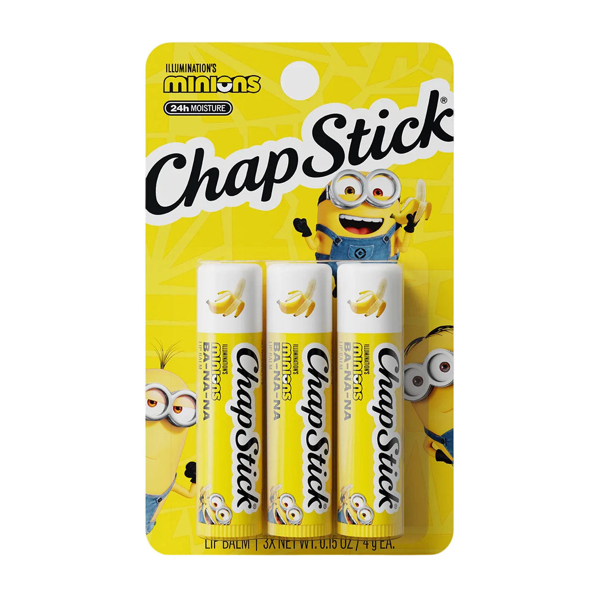 ChapStick Minions Banana Nana Lip Balm - 3 Pcs
