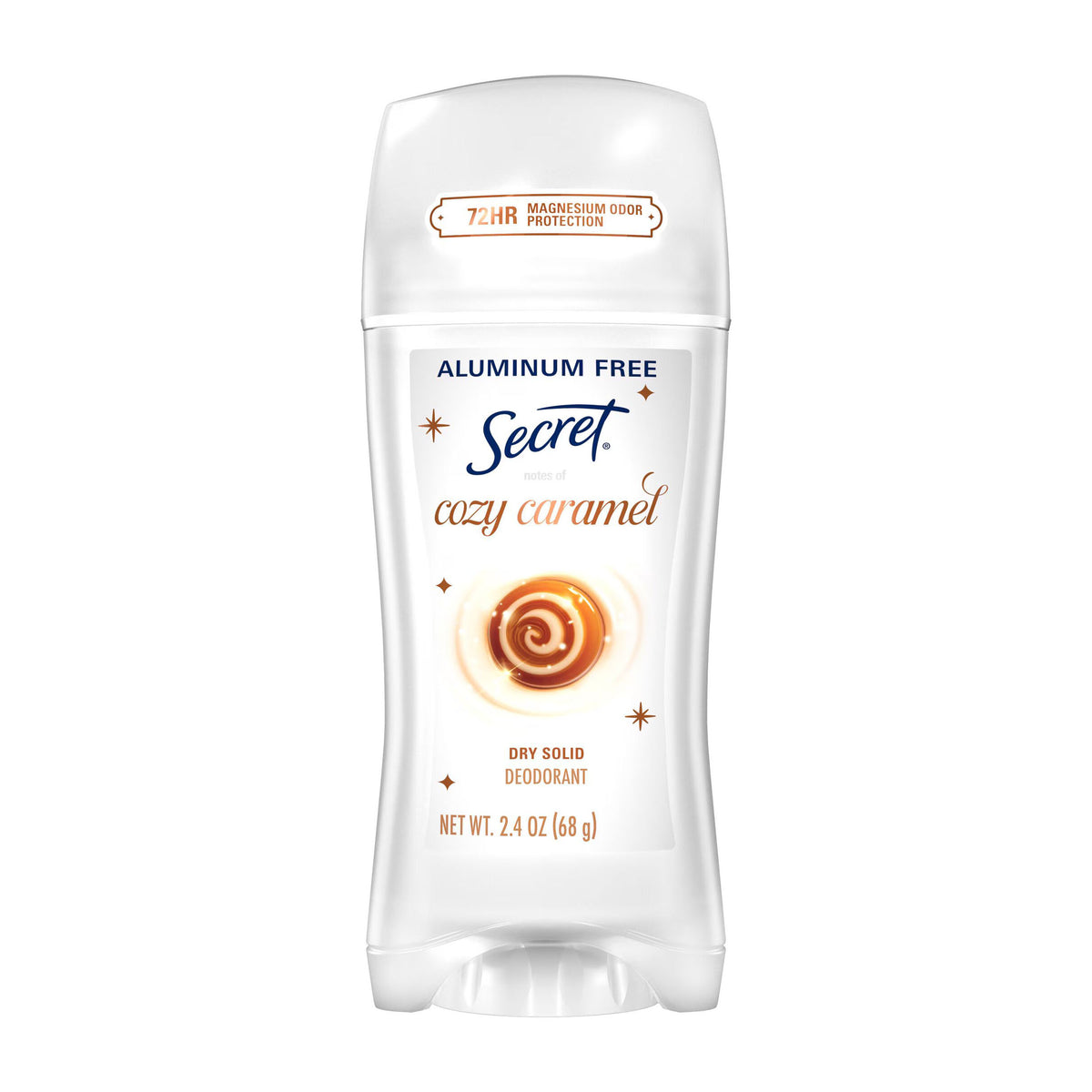 Secret Cozy Caramel Aluminum Free 72H Deodorant Stick - 68gm