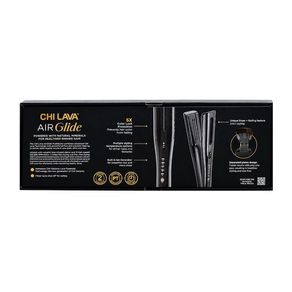 Chi Lava AirGlide Volcanic Lava Multi Styler - Black Gf8828eu