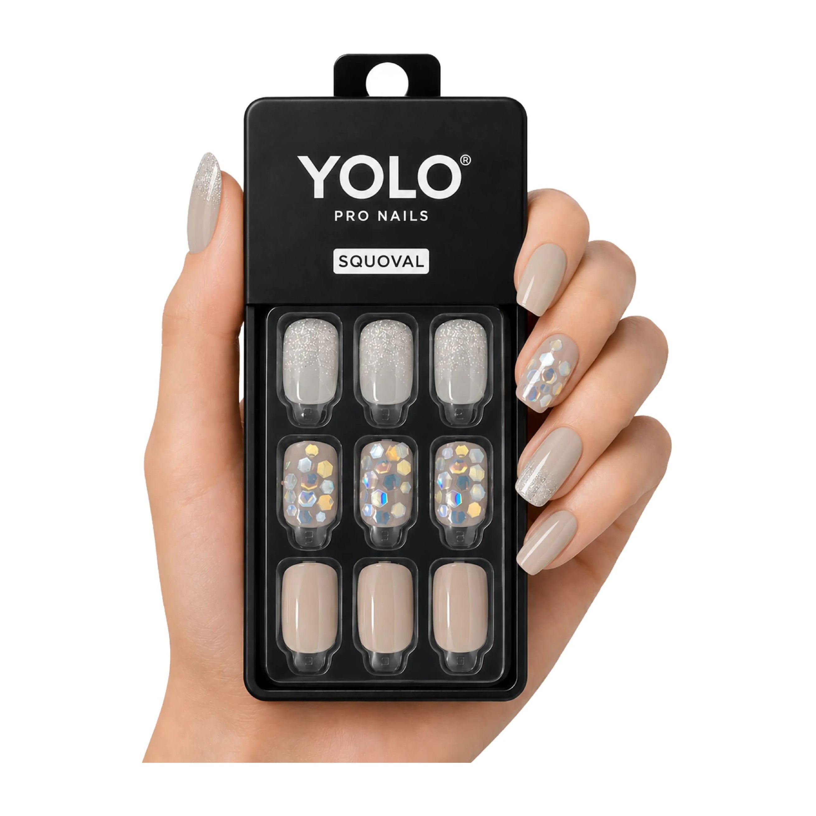 Yolo Squoval Short Pro Nails - SS-134-Golden Hour