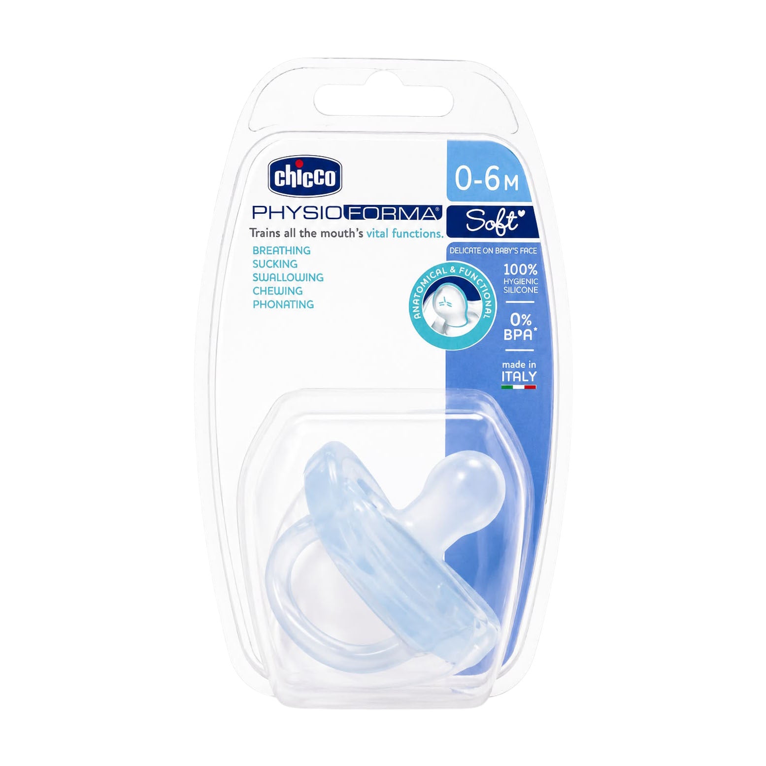 Chicco Physioforma 0-6m Soft Silicone Soother - 1 Pcs