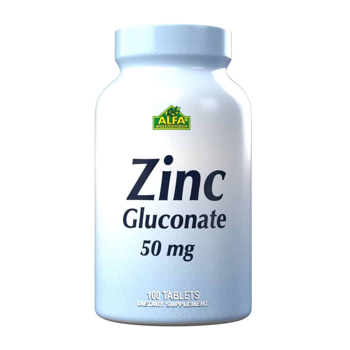 Alfa Zinc Gluconate 50gm - 100 Tablets - Bloom Pharmacy