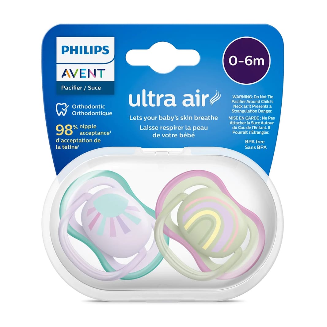 Avent Ultra Air 0 - 6m Pacifier - 2 Pack - Bloom Pharmacy