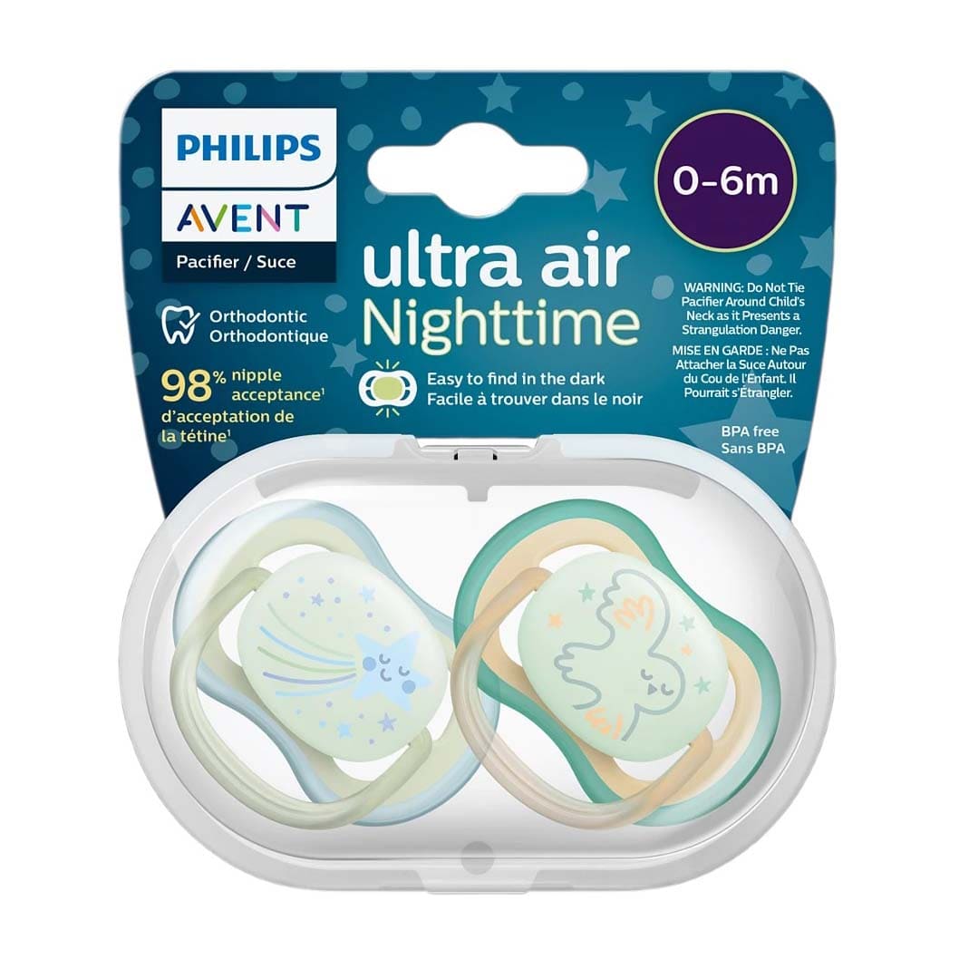 Avent Ultra Air Nighttime Pacifier (0 - 6m) - Boys - Bloom Pharmacy