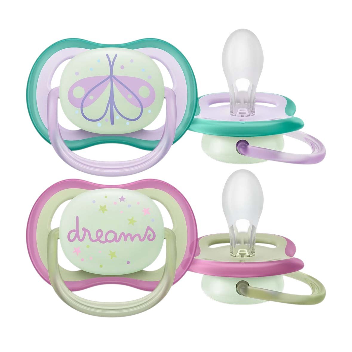 Avent Ultra Air Nighttime Pacifier (0 - 6m) - Girls - Bloom Pharmacy