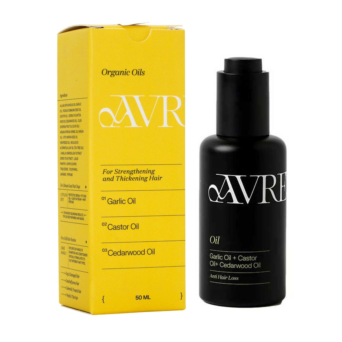 Avrelle Garlic & Castor & Cedarwood Hair Oil - 50ml - Bloom Pharmacy
