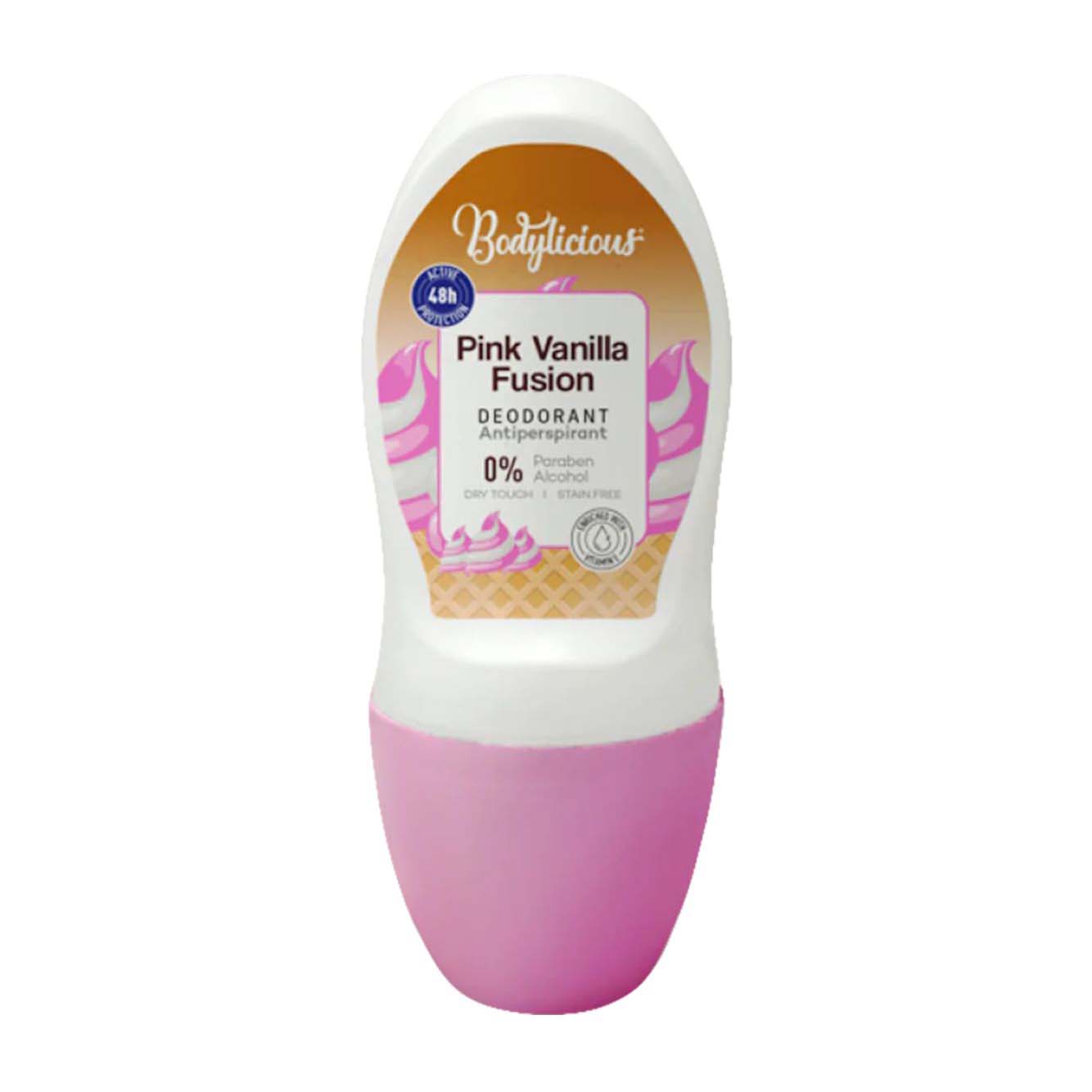 Bodylicious Pink Vanilla Fusion Roll-On Deodorant - 50ml - Bloom Pharmacy