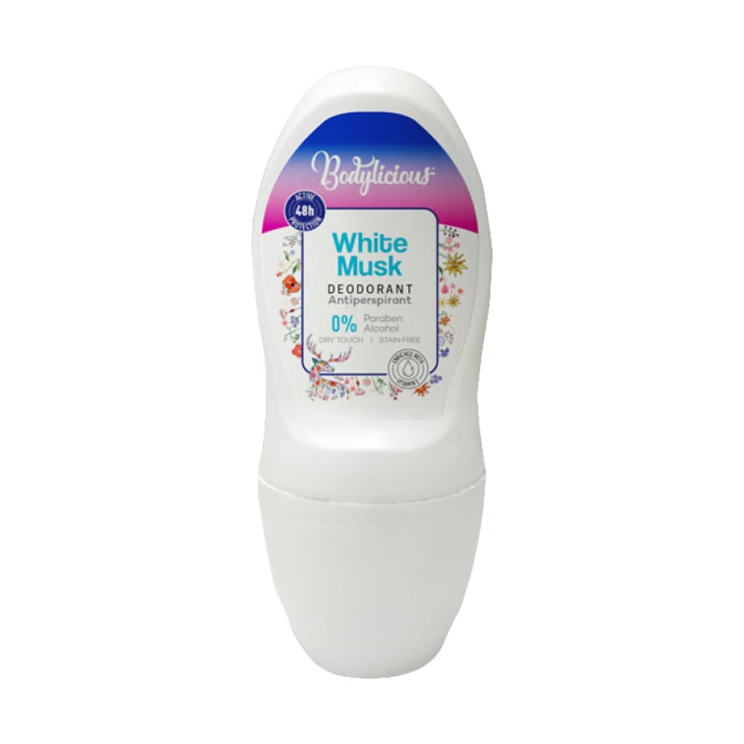 Bodylicious White Musk Antiperspirant Deodorant Roll On - 50ml - Bloom Pharmacy