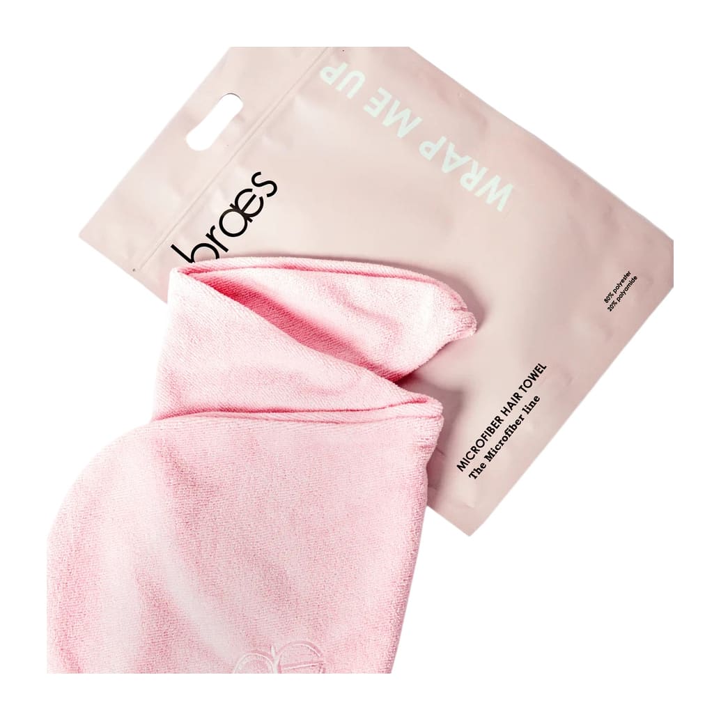 Braes Pink Microfiber Hair Towel Wrap - Bloom Pharmacy