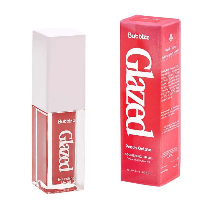 Bubblzz Glazed Peach Gelato Lip Oil - 6ml - Bloom Pharmacy
