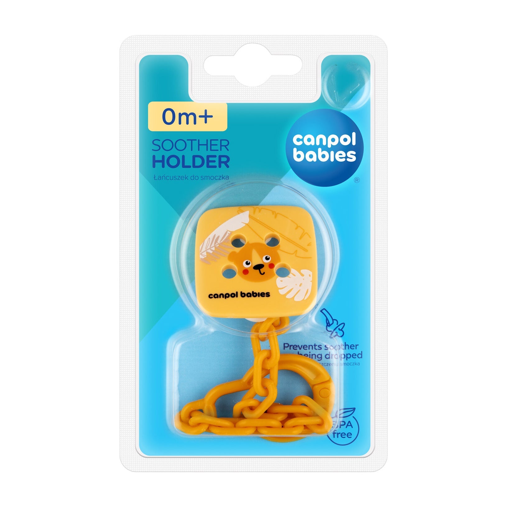 Canpol Babies Soother Holder Babiesboo Orange (0m+) - Bloom Pharmacy