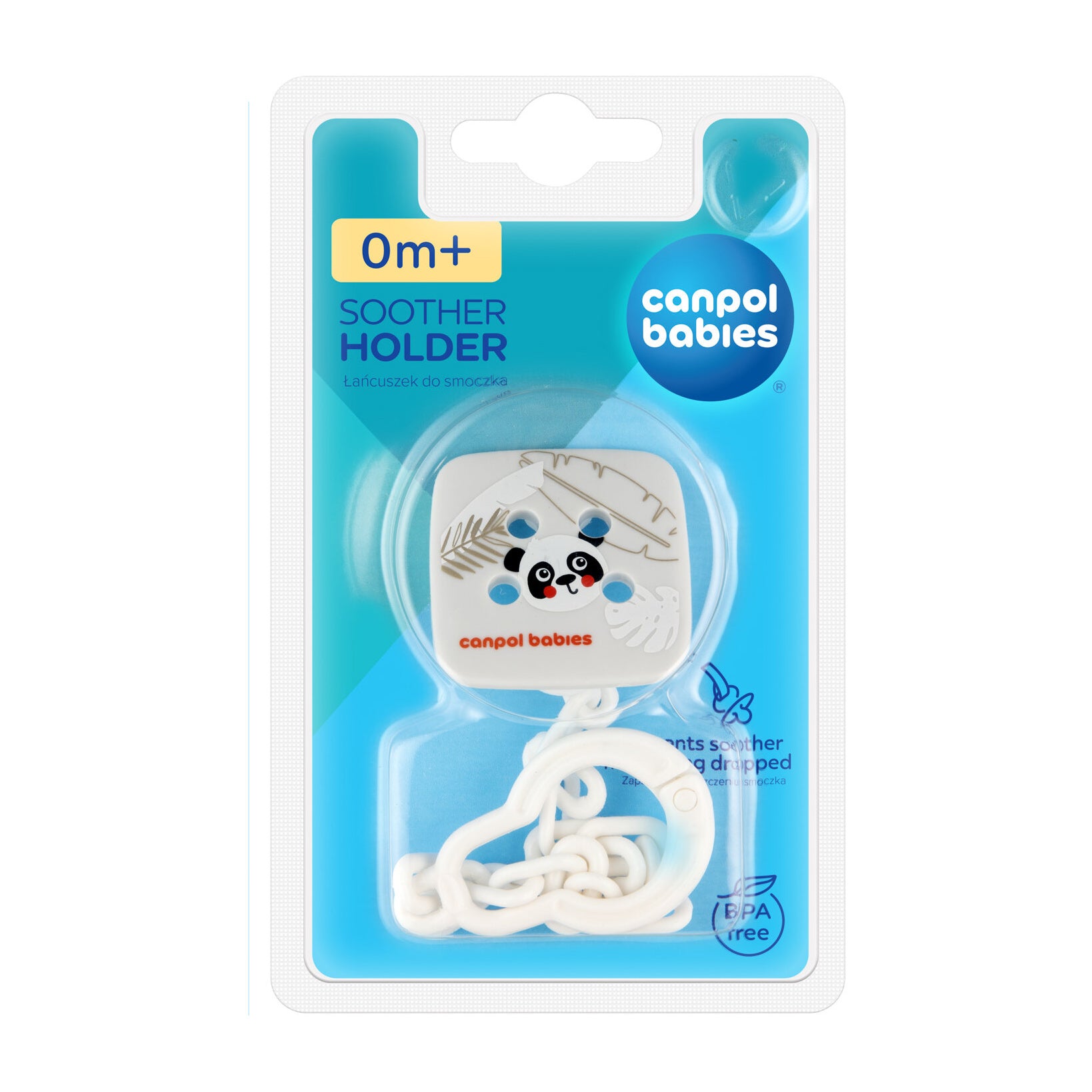 Canpol Babies Soother Holder Babiesboo White (0m+) - Bloom Pharmacy