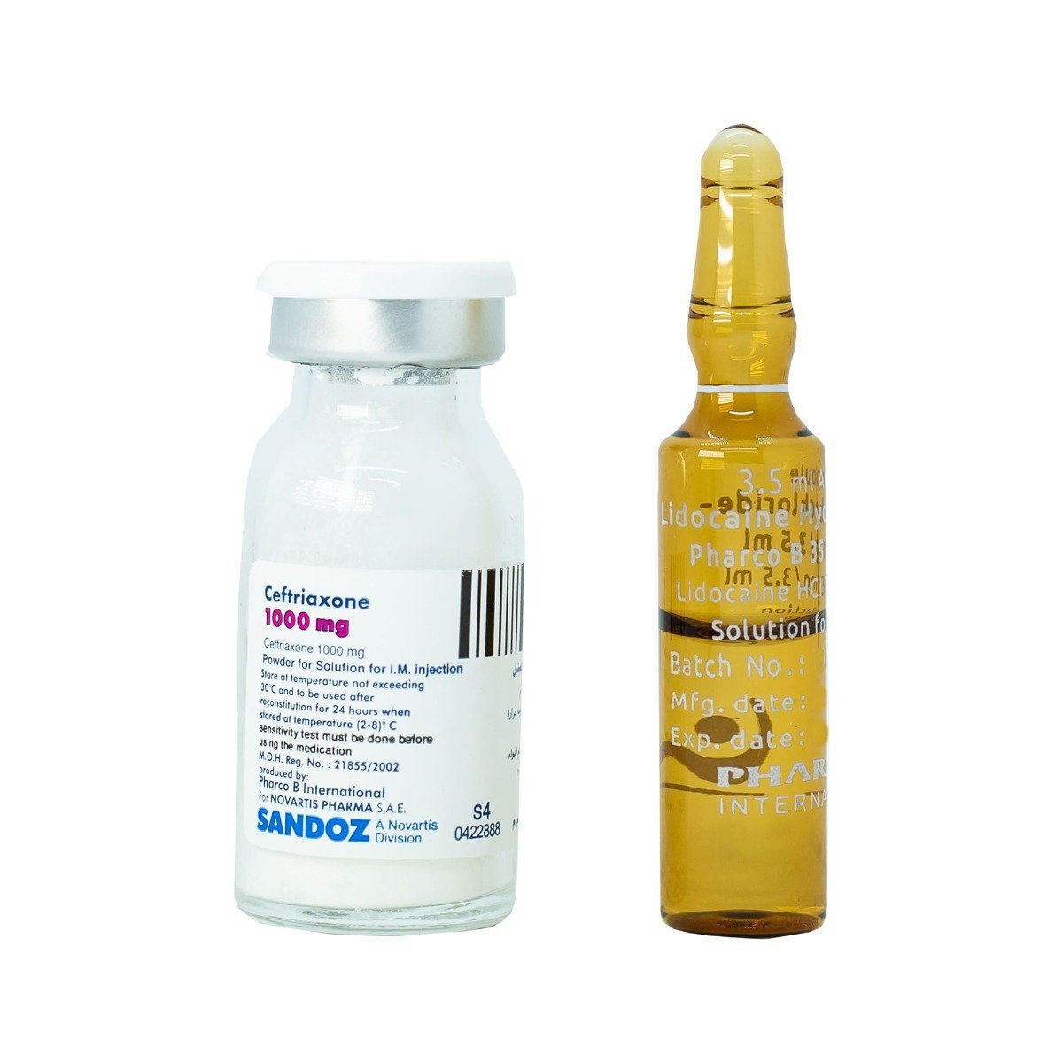 Ceftriaxone 1 gm IM - 1 Vial - Bloom Pharmacy