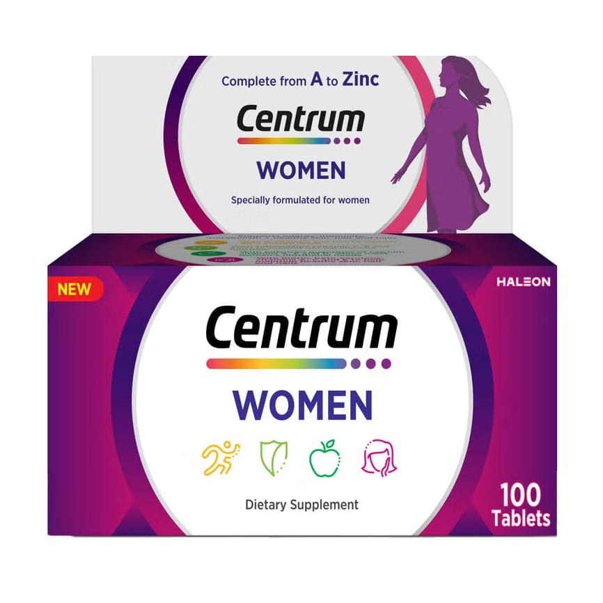 Centrum Women Multivitamins Tablets - 100 Tablets - Bloom Pharmacy