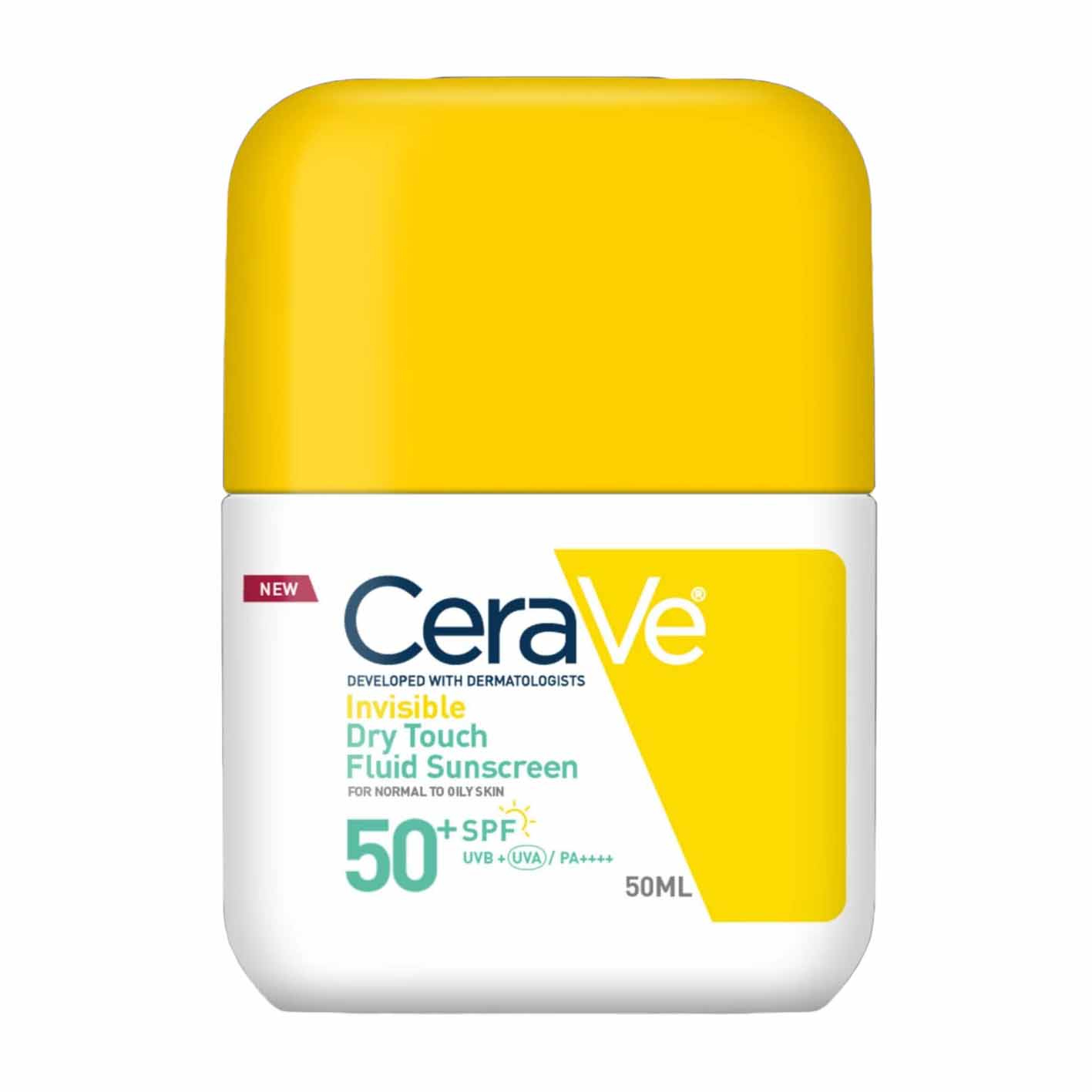 Cerave Invisible Dry Touch Fluid SPF 50+ Sunscreen For Normal to Oily Skin - 50ml - Bloom Pharmacy