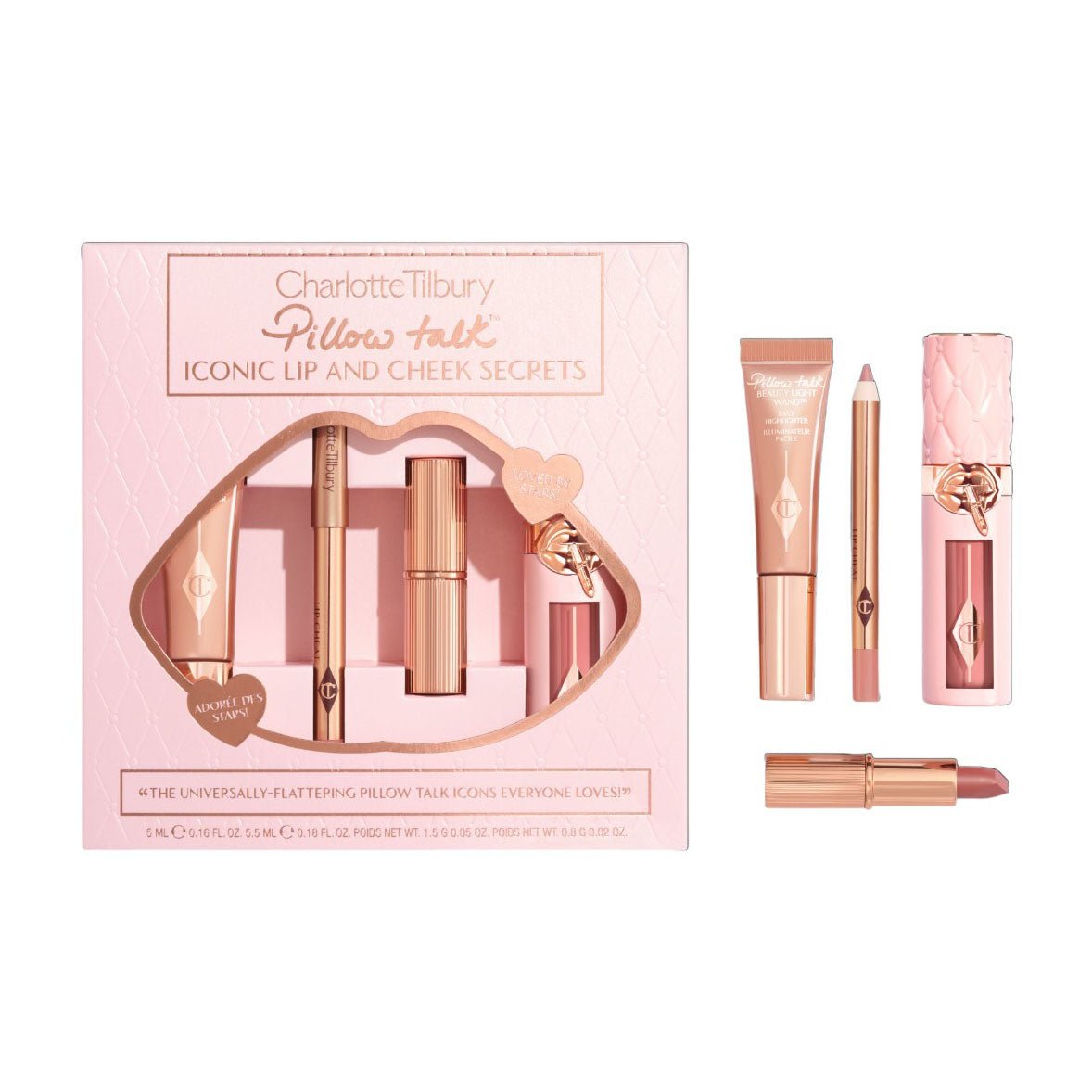 Charlotte Tilbury Pillow Talk Iconic Lip and Cheek Secrets Gift Set - Bloom Pharmacy