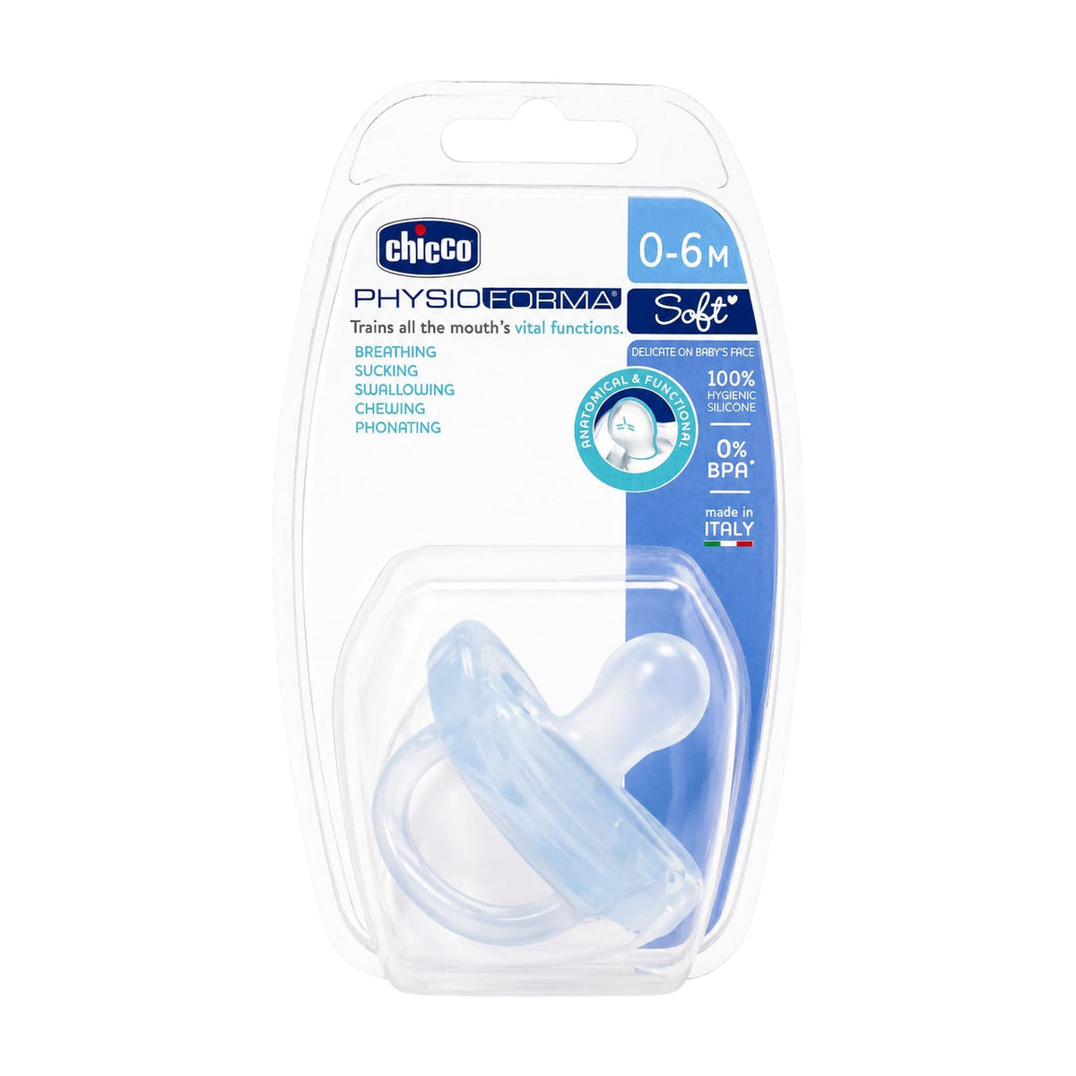 Chicco Physioforma 0-6m Soft Silicone Soother - 1 Pcs - Bloom Pharmacy