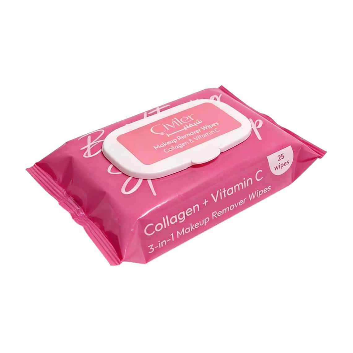Civiler Collagen Makeup Remover Wipes - 25 Pcs - Bloom Pharmacy