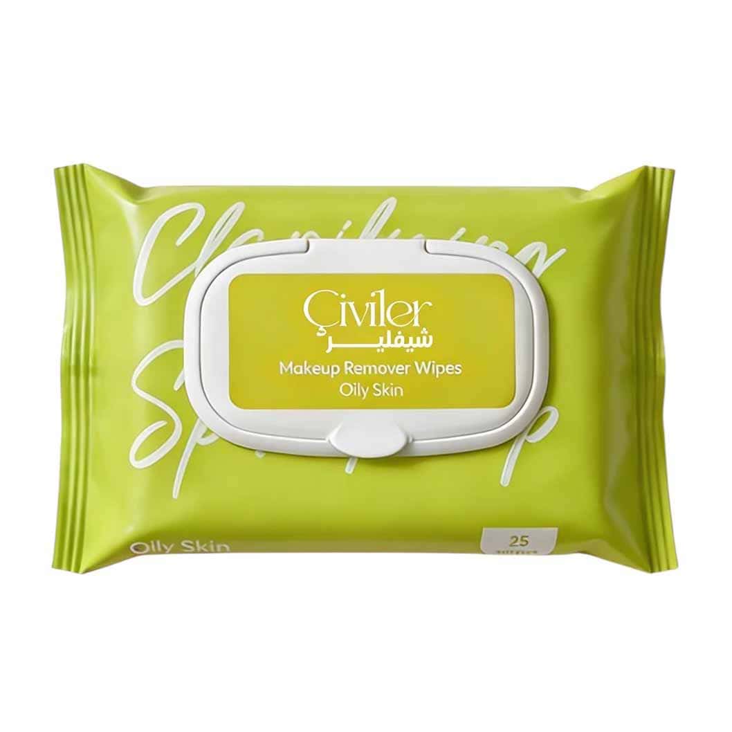 Civiler Makeup Remover Wipes Oily Skin - 25 Pcs - Bloom Pharmacy