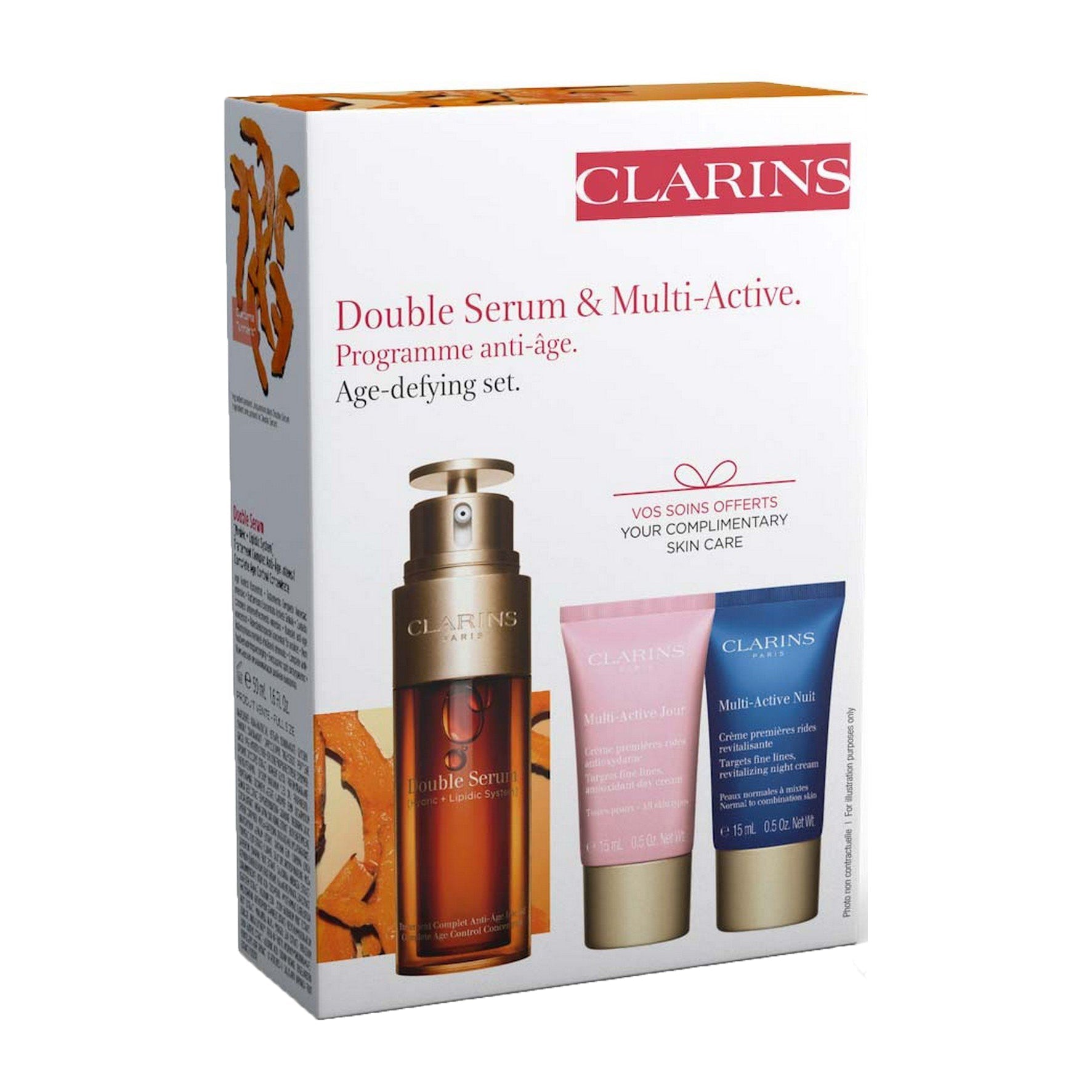 Clarins Double Serum & Multi Active Age Defying Set - 3 Pcs - Bloom Pharmacy