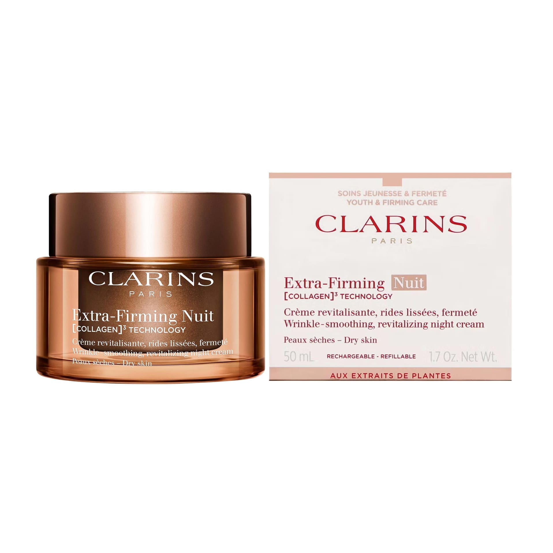 Clarins Extra - Firming Nuit Night Cream For Dry Skin - 50ml - Bloom Pharmacy