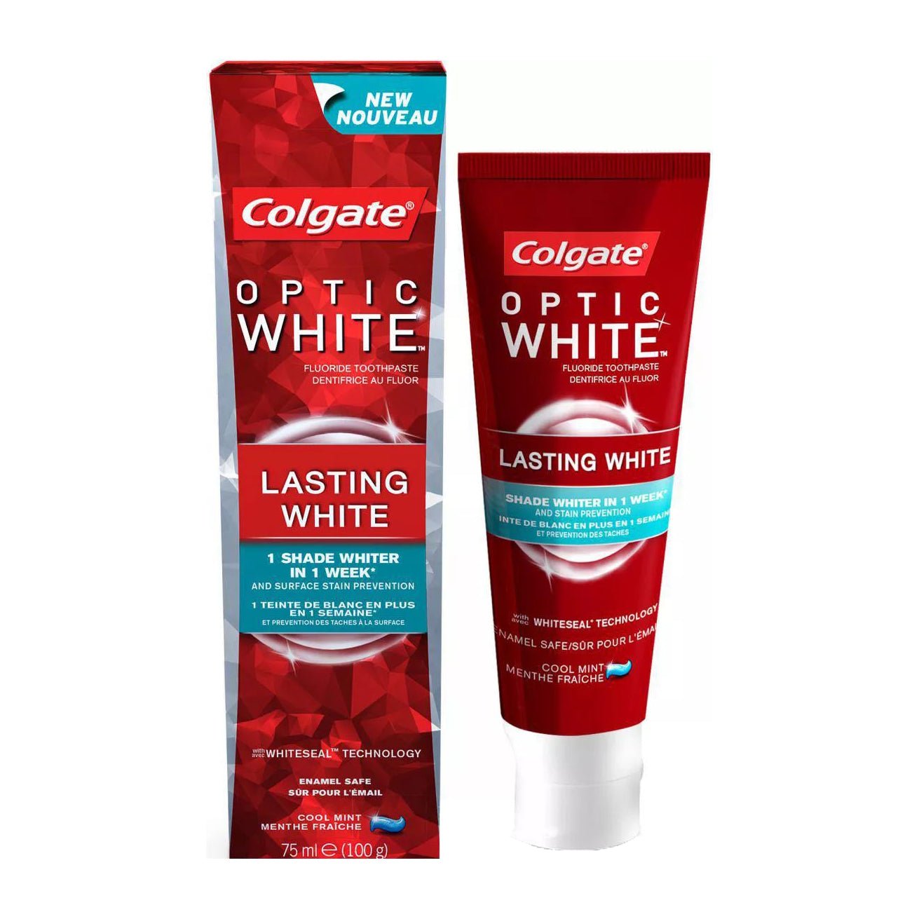 Colgate Optic White Lasting White Toothpaste – 75ml - Bloom Pharmacy