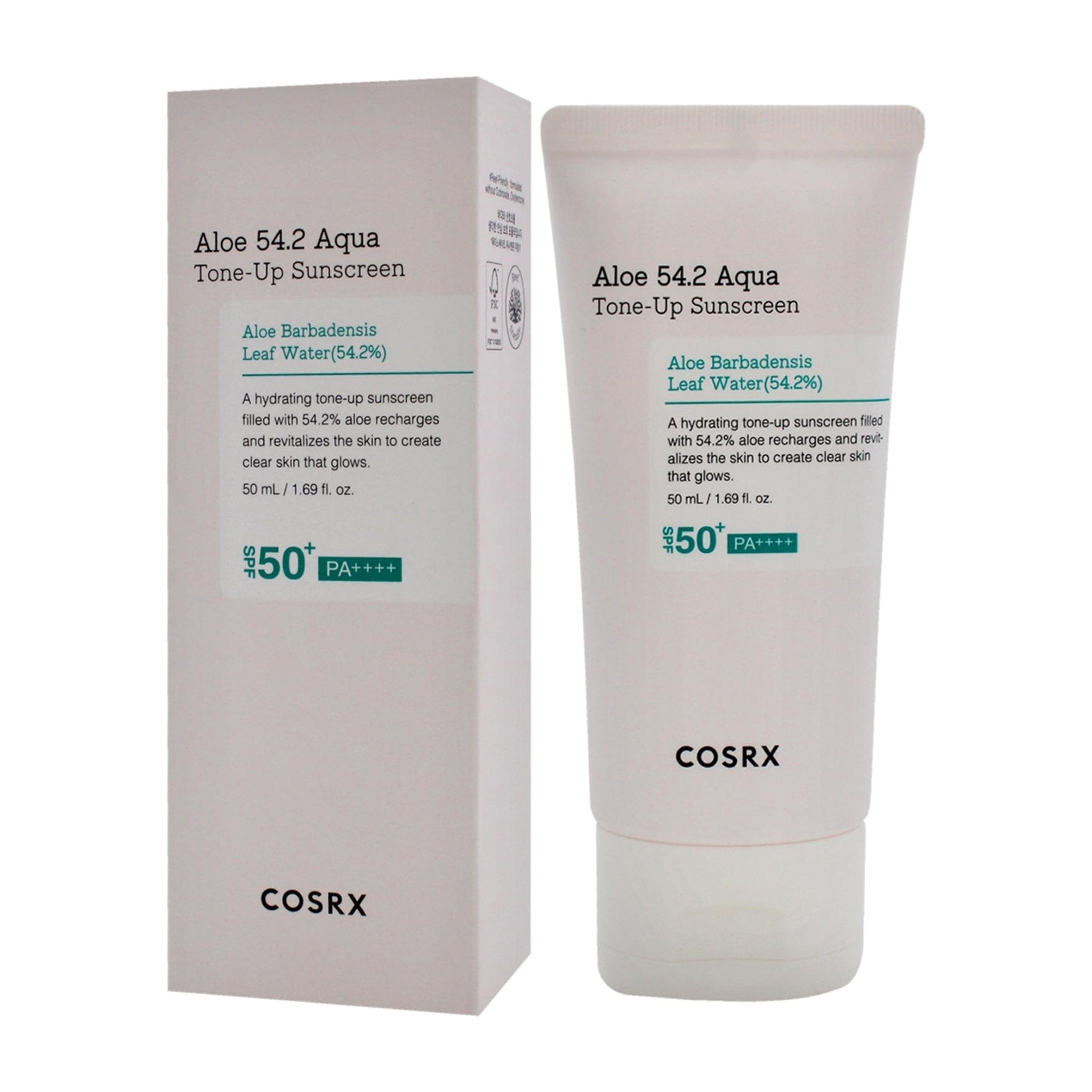 Cosrx Aloe 54.2 Aqua Tone Up SPF 50+ Sunscreen - 50ml - Bloom Pharmacy