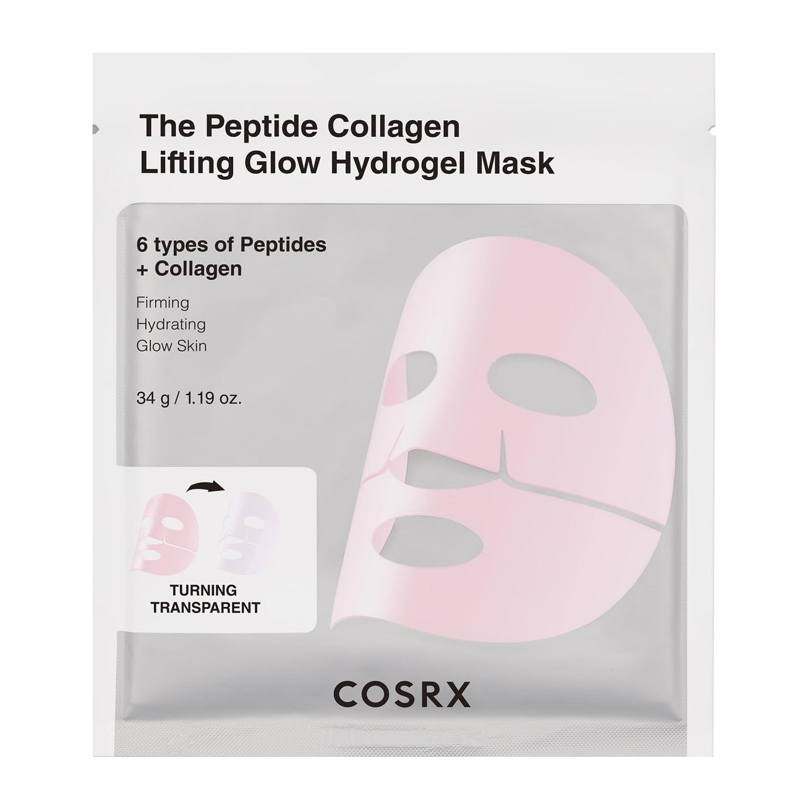 Cosrx The Peptide Collagen Lifting Glow Hydrogel Sheet Mask - 1 Sheet - Bloom Pharmacy
