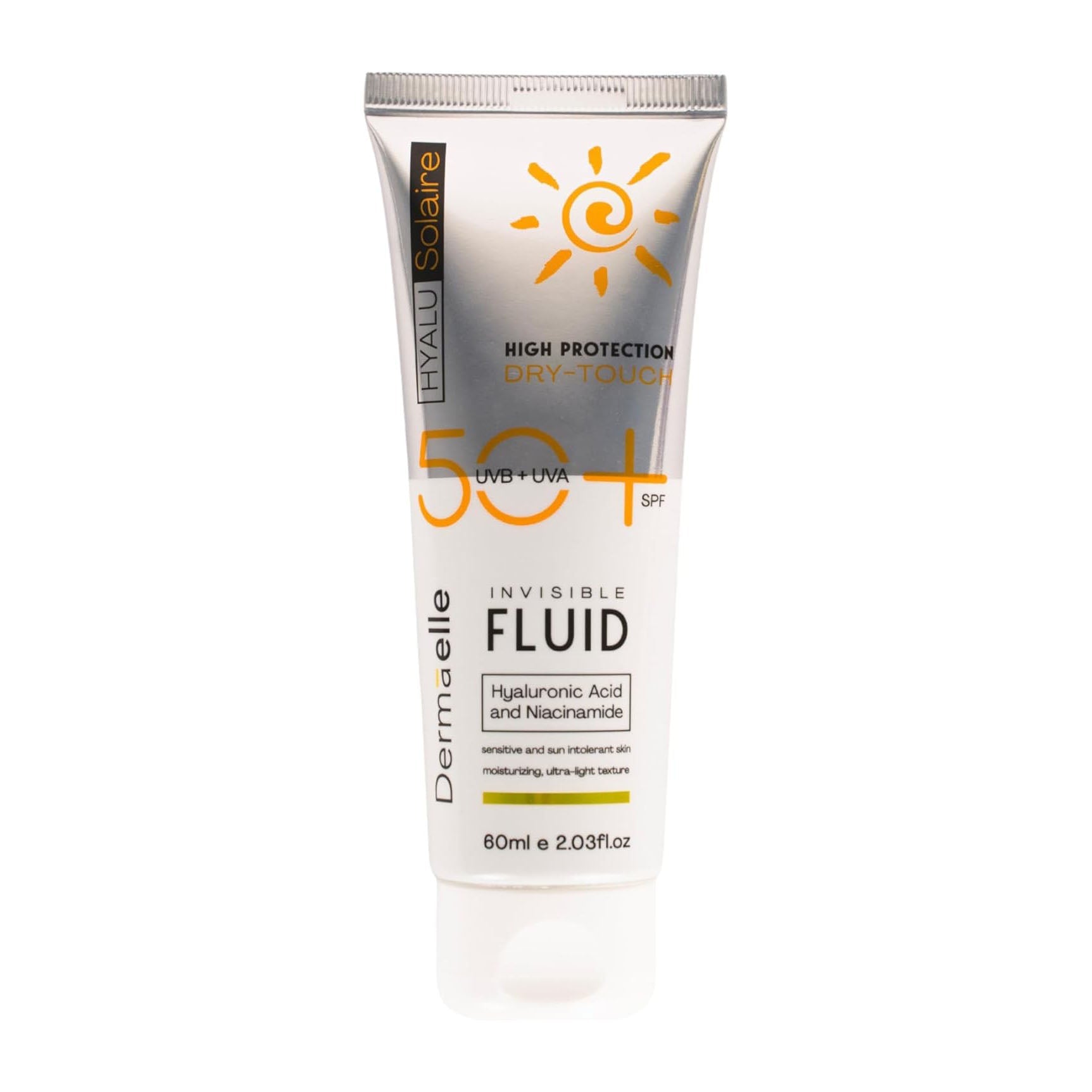 Dermaelle Hyalu Solaire SPF 50 Invisible Fluid Sunscreen - 60ml - Bloom Pharmacy