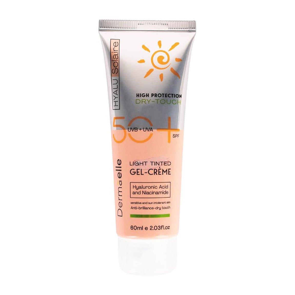 Dermaelle Hyalu Solaire SPF 50 Tinted Sunscreen Gel Cream - 60ml - Bloom Pharmacy