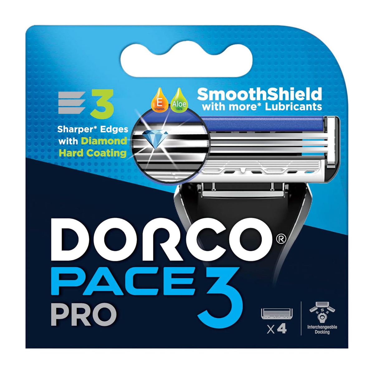Dorco Pace 3 Pro Blades For Men - 4 Pcs - Bloom Pharmacy