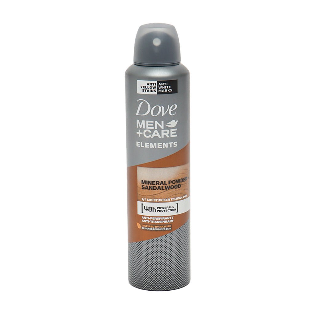 Dove Men +Care Mineral Powder Sandalwood Antiperspirant Spray - 250ml - Bloom Pharmacy