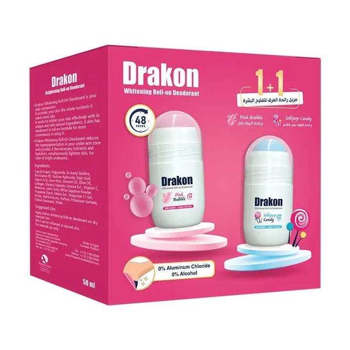 Drakon Offer 1+1 Whitening Roll On Deodorant - 50ml - Bloom Pharmacy