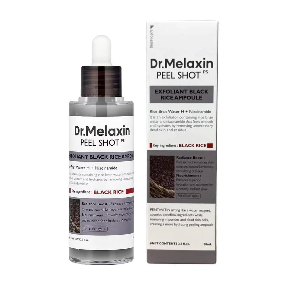 Dr.Melaxin Peel Shot Exfoliant Black Rice Ampoule - 80ml - Bloom Pharmacy