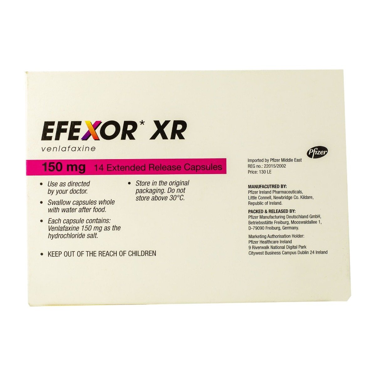 Efexor XR 150 mg - 14 Capsules - Bloom Pharmacy