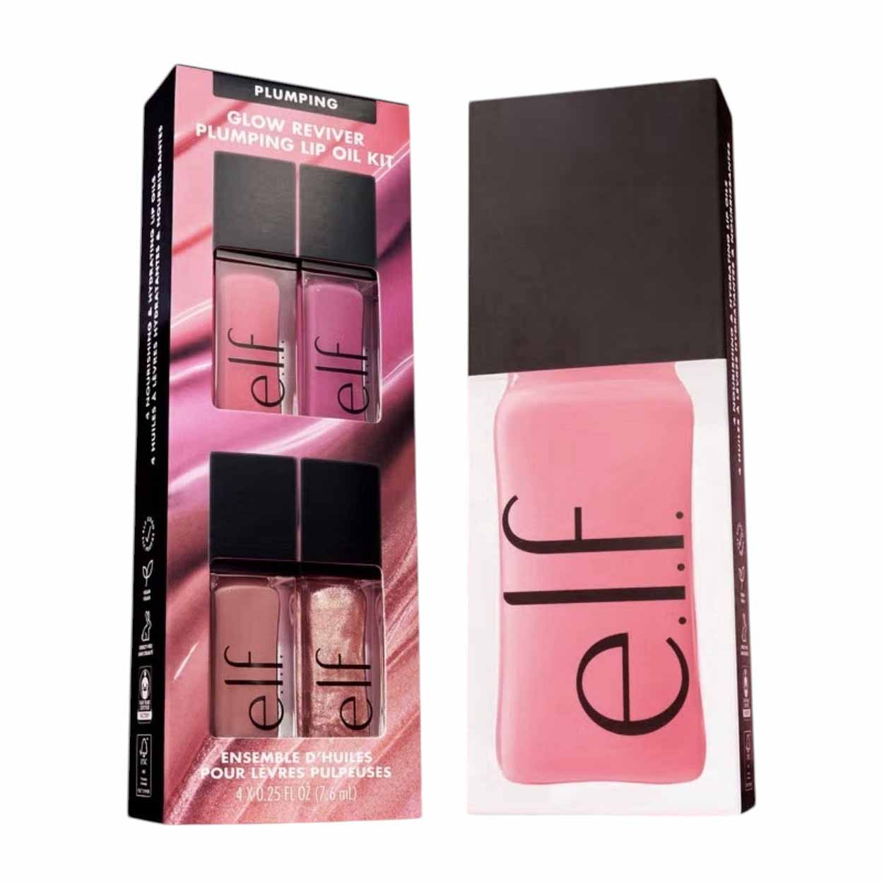 Elf Glow Reviver Plumping Lip Oil Kit - 4x7.6ml - Bloom Pharmacy