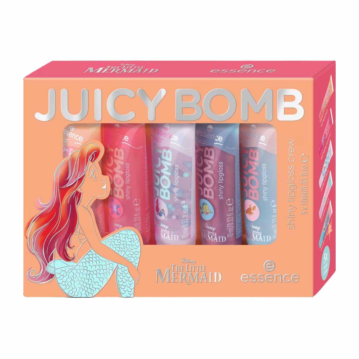 Essence Disney The Little Mermaid Juicy Bomb Shiny Lipgloss Crew Set - Bloom Pharmacy