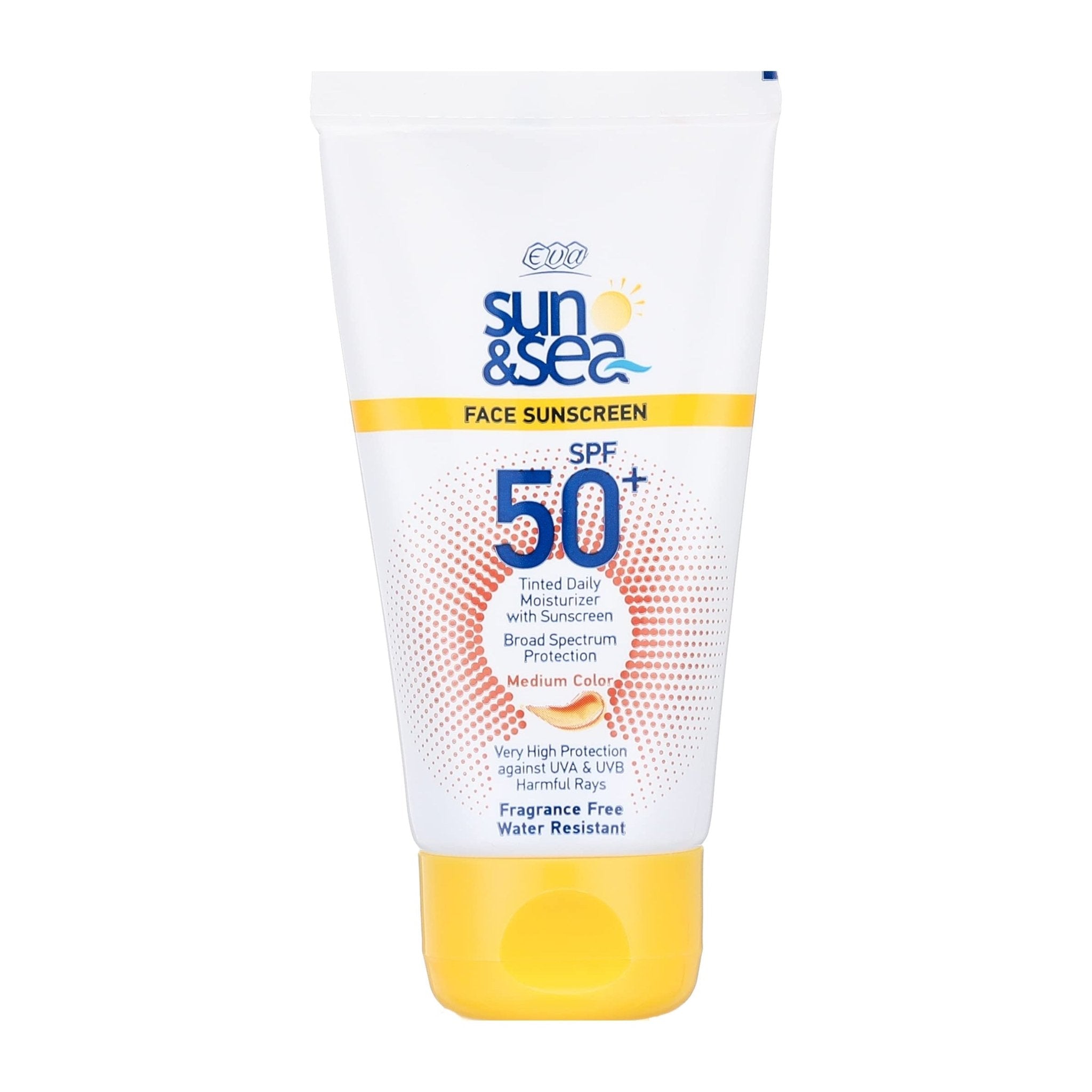 Eva Sun and Sea Tinted Medium Color SPF 50 Face Sunscreen – 40ml - Bloom Pharmacy