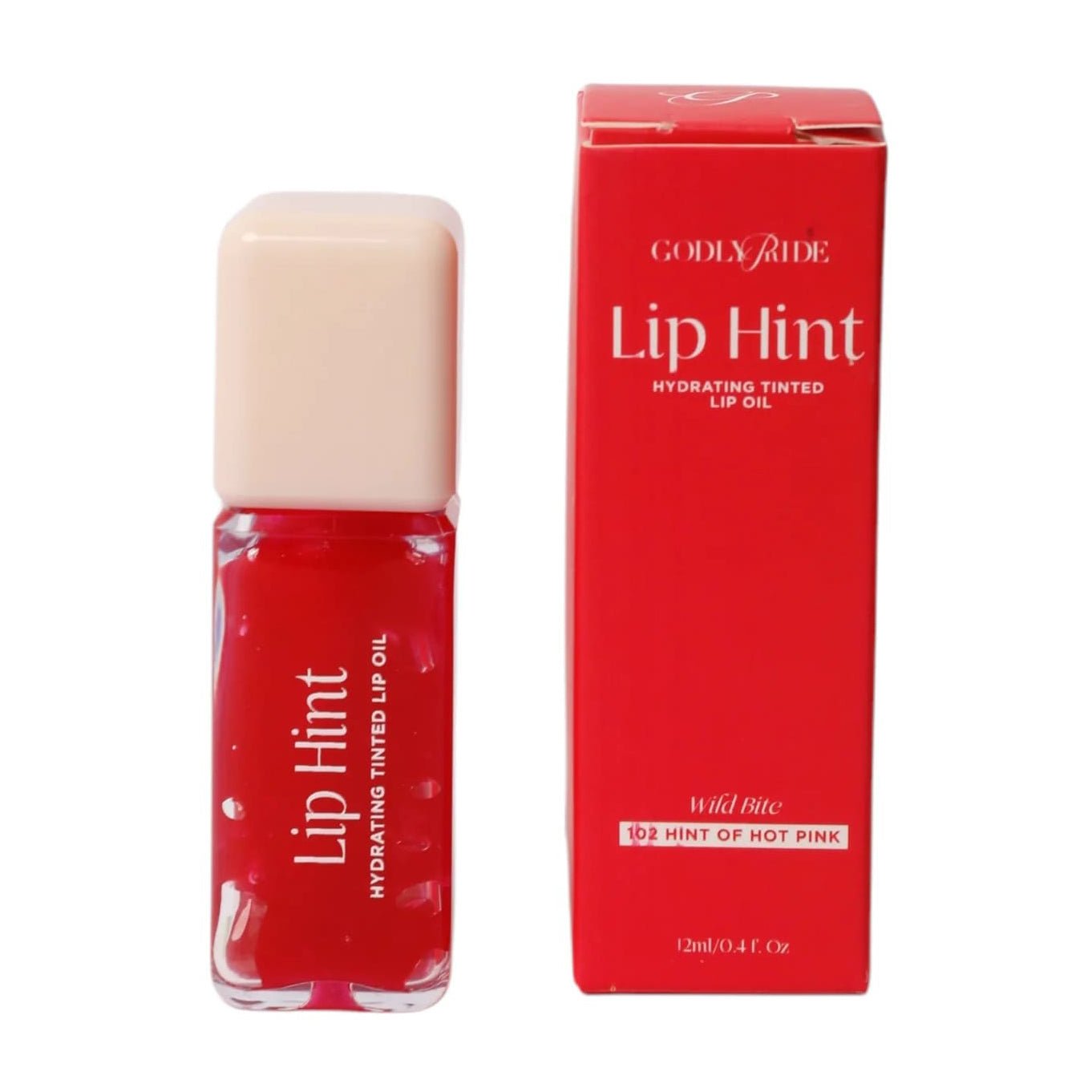 Godly Pride Lip Hint Hydrating Tinted Lip Oil - 12ml - Bloom Pharmacy