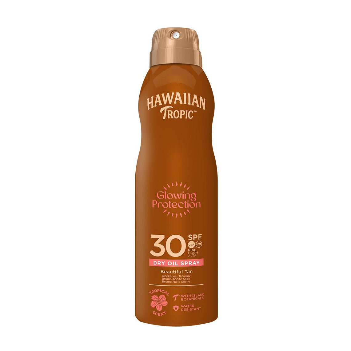Hawaiian Tropic Glowing Protection SPF 30 Dry Oil Spray - 180ml - Bloom Pharmacy